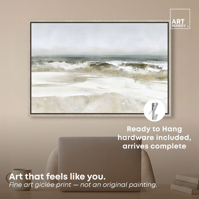 Fading Coast II Abstract Canvas Print by Art Remedy image number 1