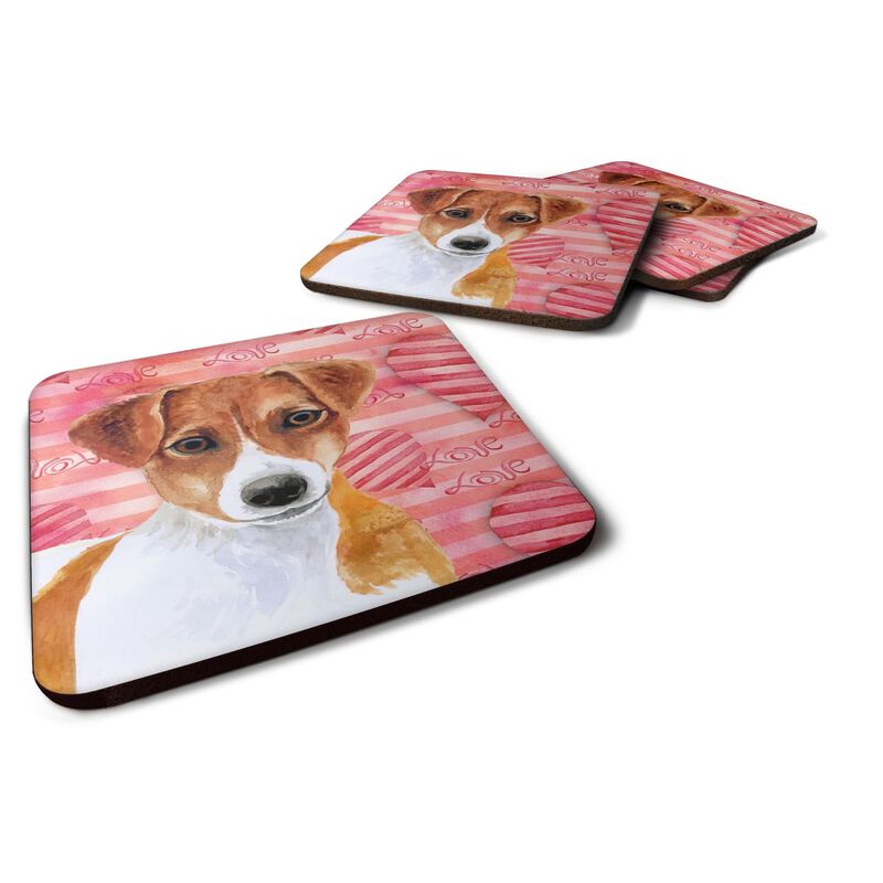 Caroline's Treasures Jack Russell Terrier Love Decorative coasters, Multicolor