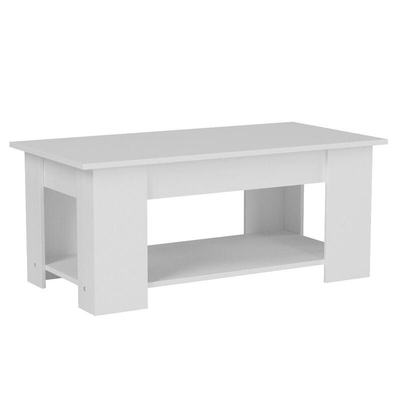 Yaheetech Lift Top Coffee Table w/Hidden Storage Compartment and Storage Shelf - Lift Tabletop for Living Room Reception Room, W