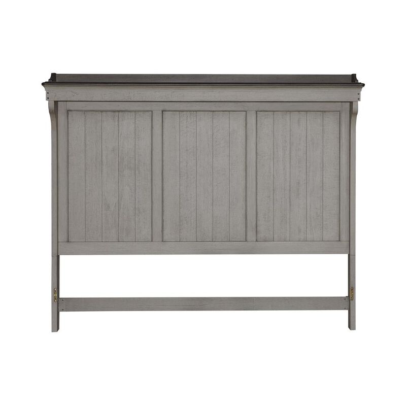 Liberty Furniture King Mantle Headboard Farmhouse White image number 2