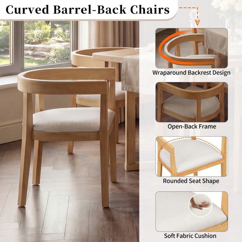 Curquu 7‑Piece Modern Farmhouse Dining Set image number 3