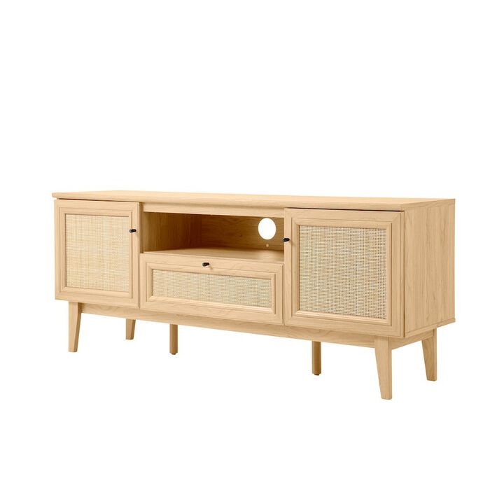 Jonathan Y Finley Farmhouse Caned TV Stand