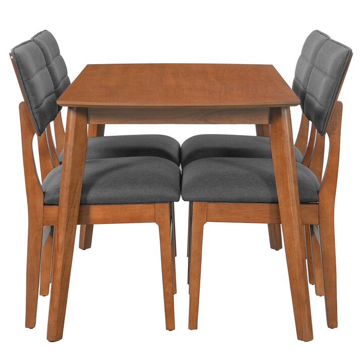 Zekast Scandinavian 4‑Piece Dining Table Set