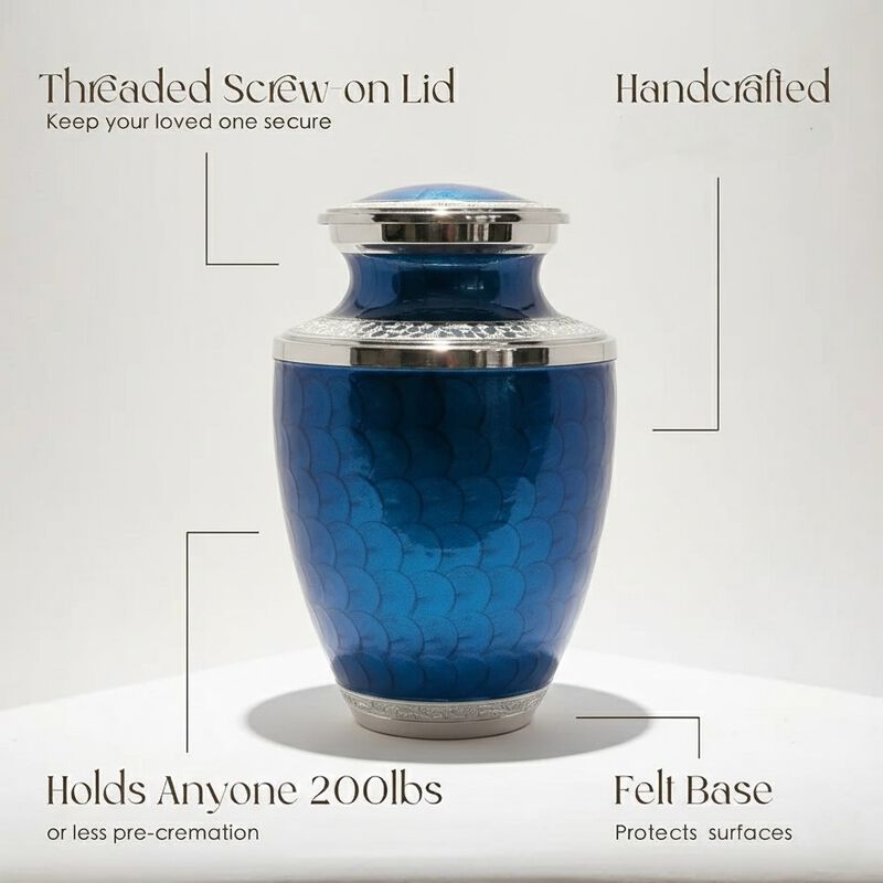 silver-toned accents urn image number 7