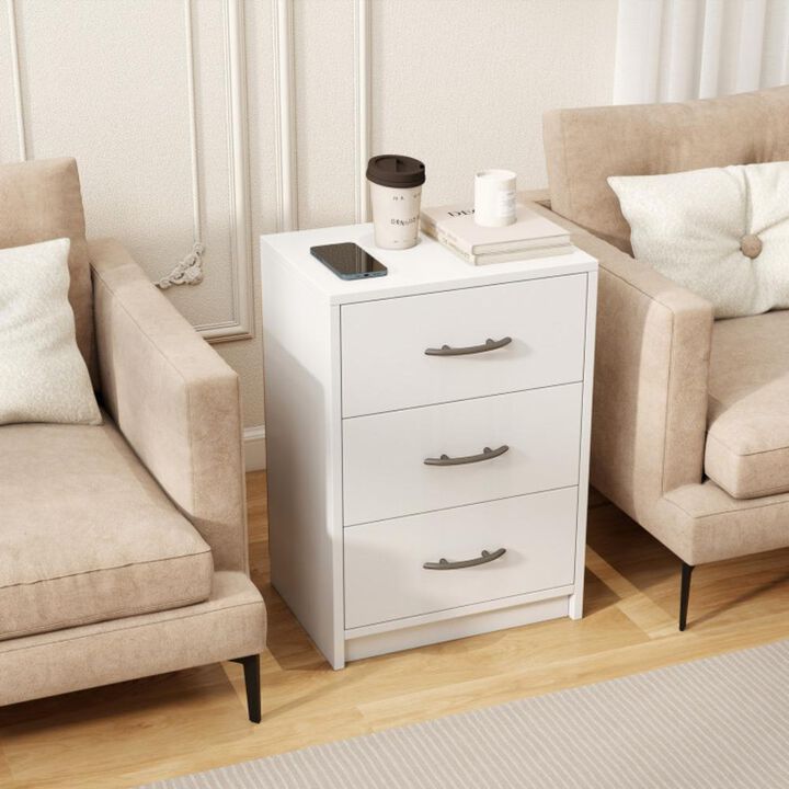 Hivvago 3 Drawer Nightstand with Storage for Living Room