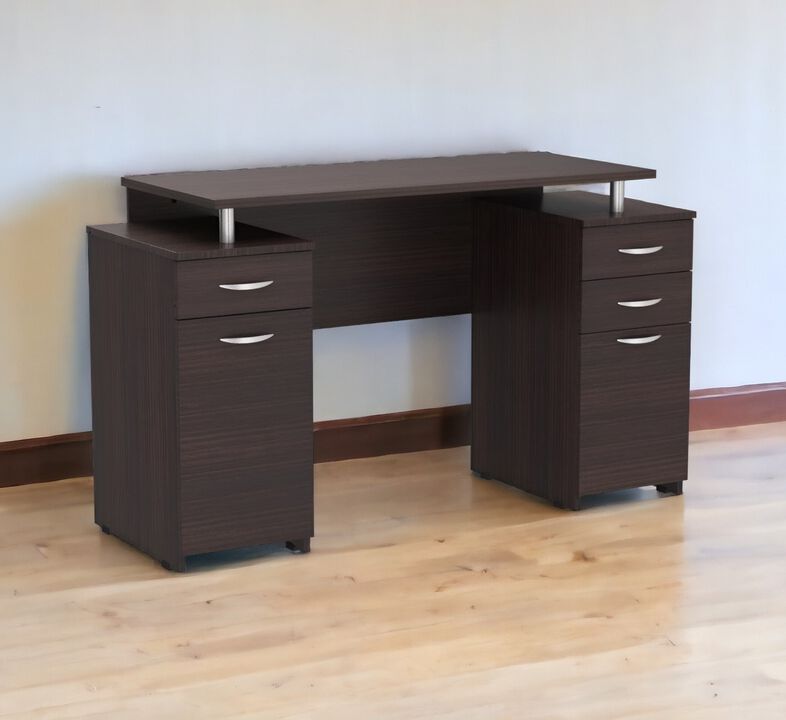 Sleek Computer Desk with Two Drawers &ndash; Durable Workstation Desk