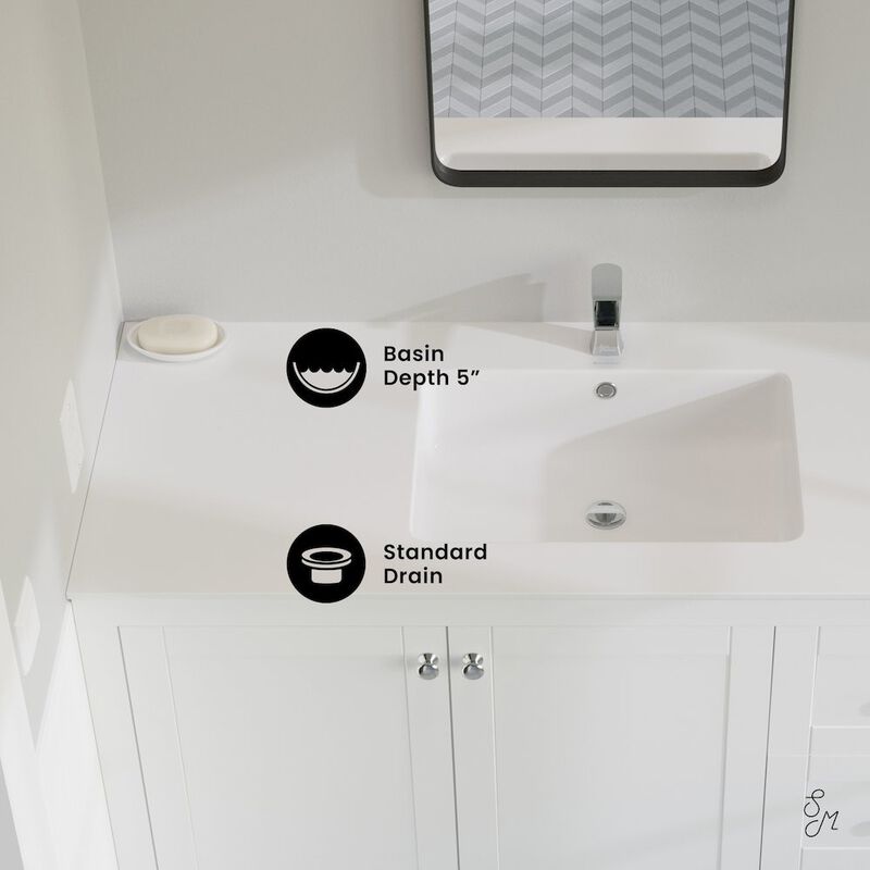 Voltaire 49 Vanity Top Sink with Single Faucet Hole image number 6