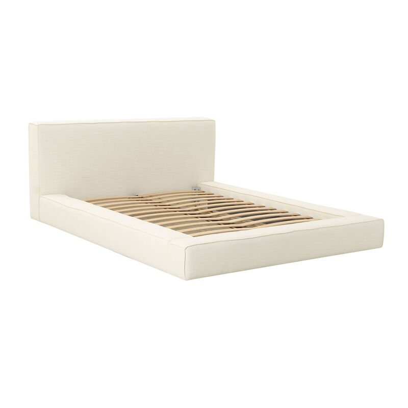 Olafur Cream Linen King Bed