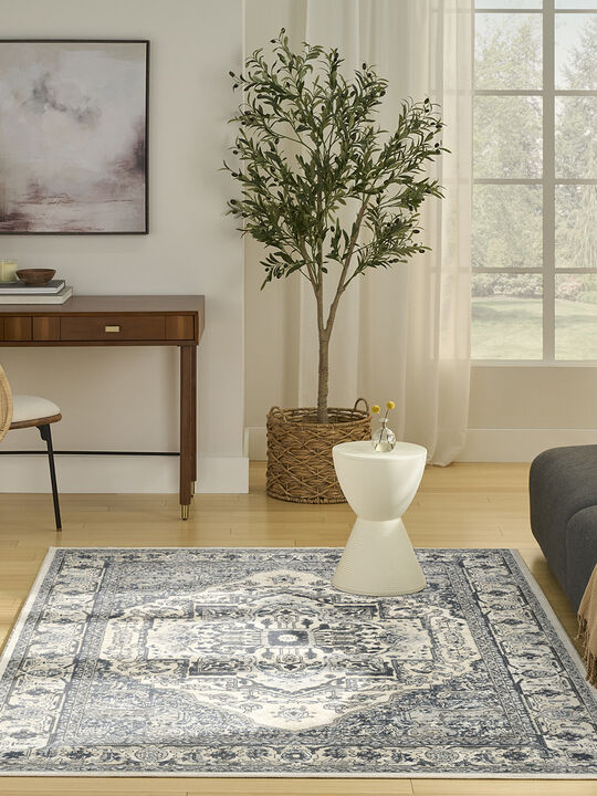 Quarry QUA18 Ivory/Navy 7'10" x 9'10" Rug