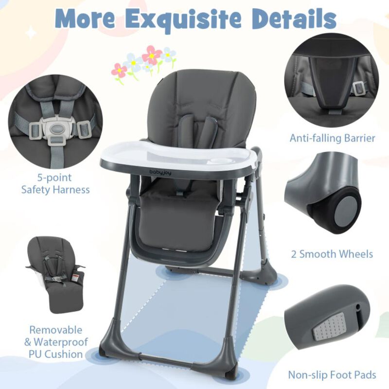 Hivvago 3-In-1 Convertible Baby High Chair for Toddlers. image number 6