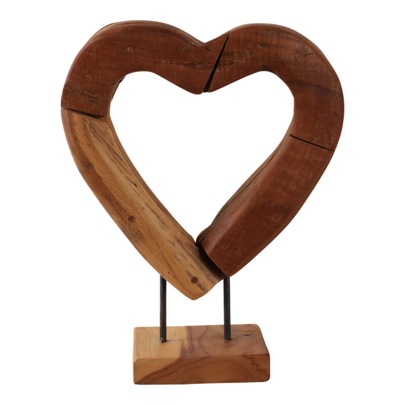 15x12" Teak Wood Open Heart image number 3