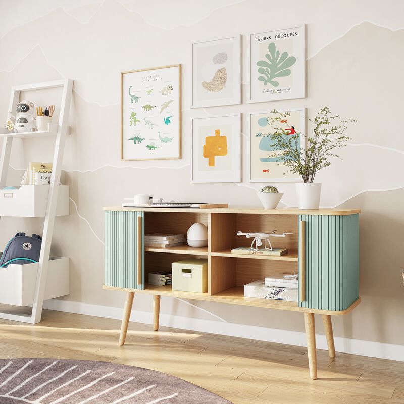 SLIDDO 53'' Sideboard with Doors and Shelves - Credenza.