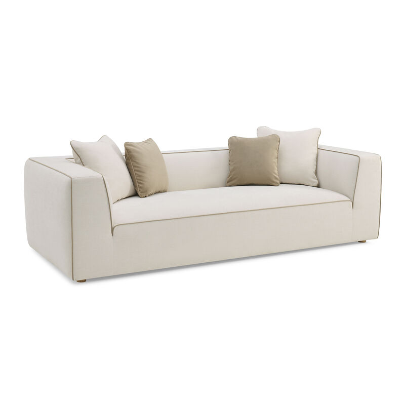 Tristine Cream Linen Sofa