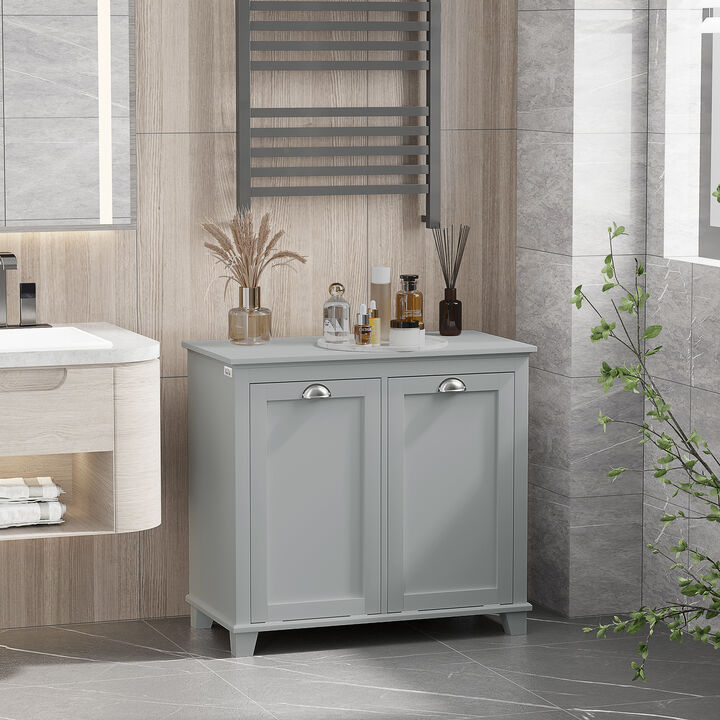 Hivvago Dual Tilt-Out Laundry Hamper Cabinet Bathroom Storage
