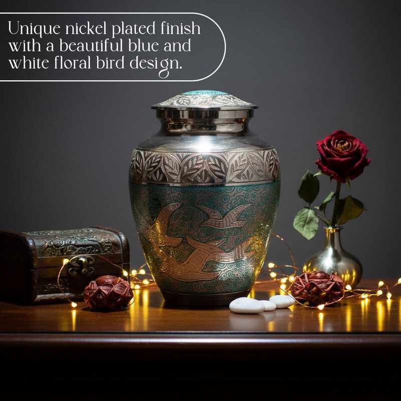 Memorial URN with bird design image number 4