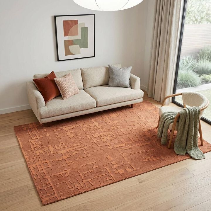 HomeRoots Abstract Non Skid Area Rug
