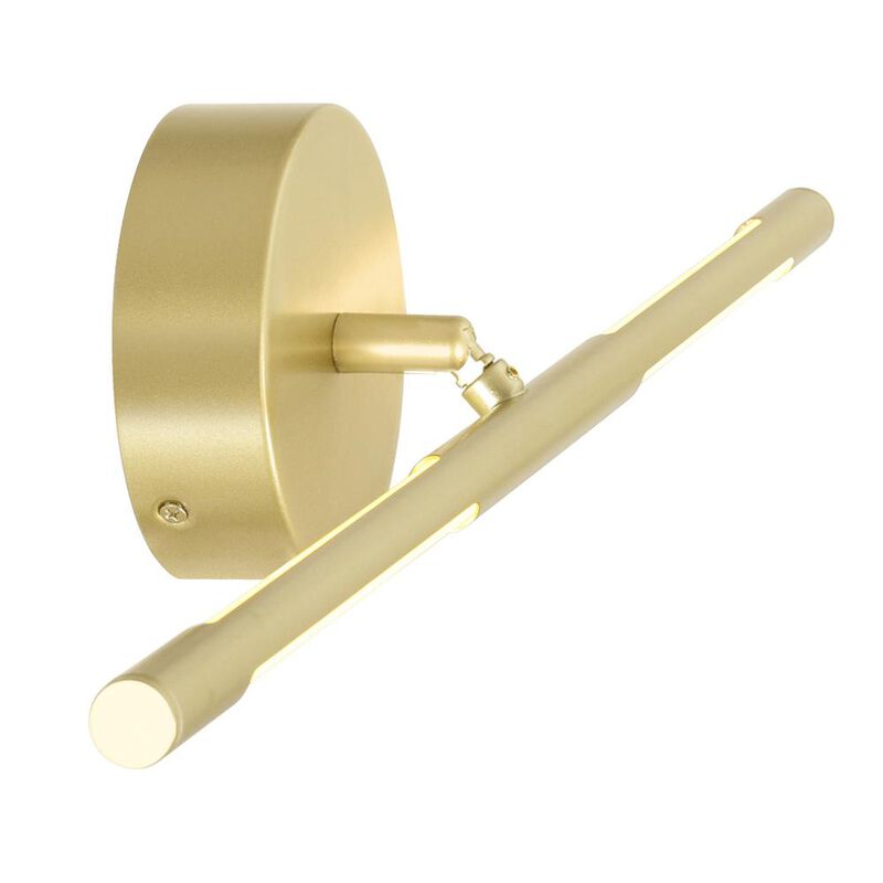 CWI Lighting Oskil LED Integrated Wall Light With Satin Gold Finish