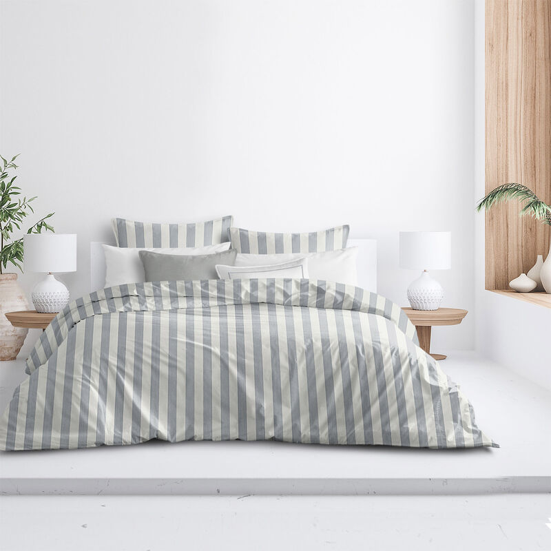 6ix Tailors Fine Linens Wave Runner Gray Duvet Cover Set