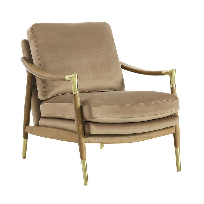 Langford Performance Velvet Accent Armchair image number 0