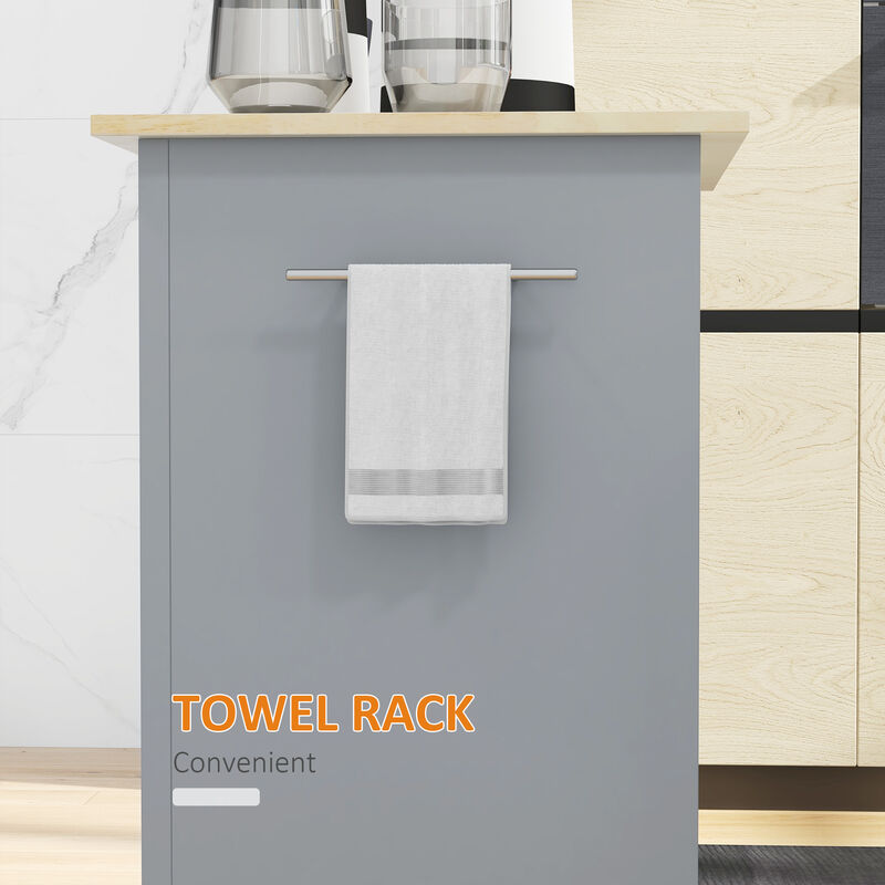 Hivvago Multi-Functional Kitchen Cart with Drawer and Towel Racks image number 7