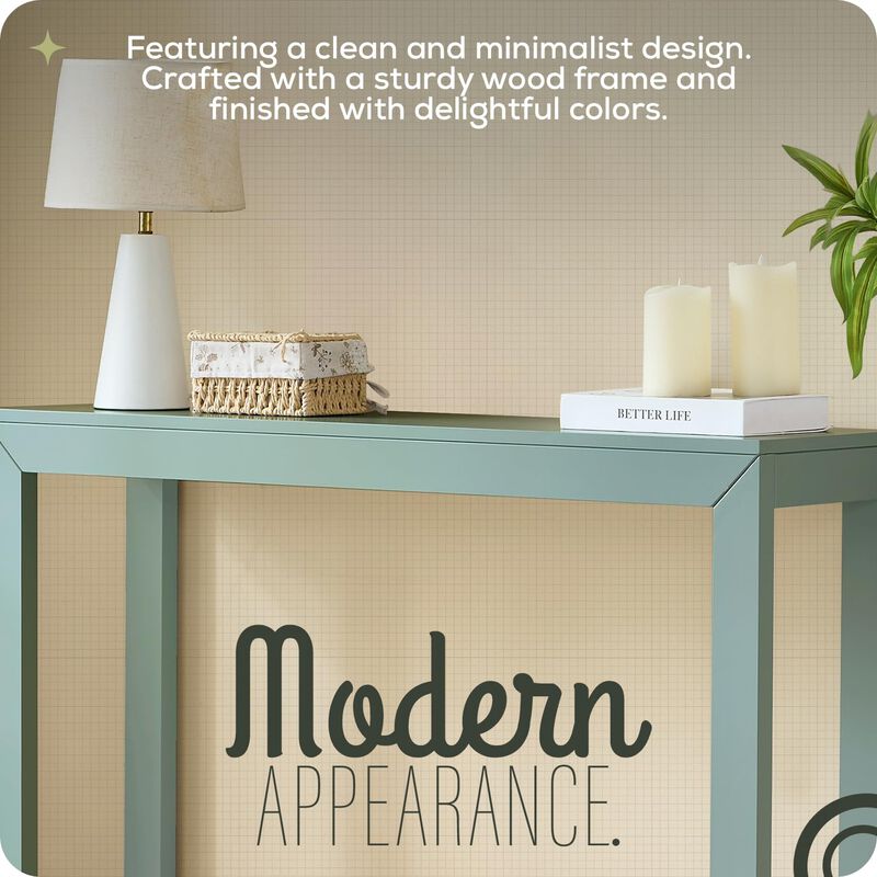 Kings Brand Furniture Russel Long Console Table - Minimalist and Slim Entryway Table for Decorative Displays, Sofa Table