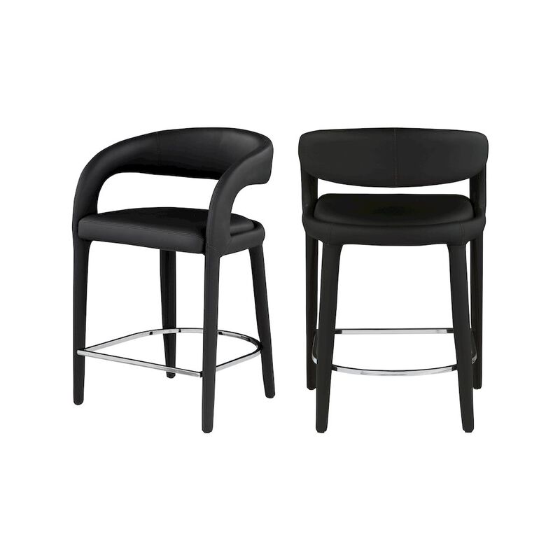 Meridian Furniture Sylvester Vegan Leather Stool