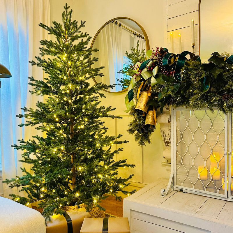 7 Foot Pre-Lit Alberta Alpine Fir Christmas Tree with 400 Warm White LED Lights image number 6