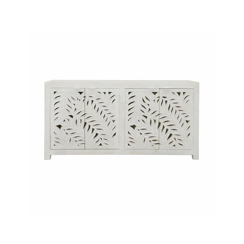 World Interiors Isla 70" Sideboard in Distressed White image number 0
