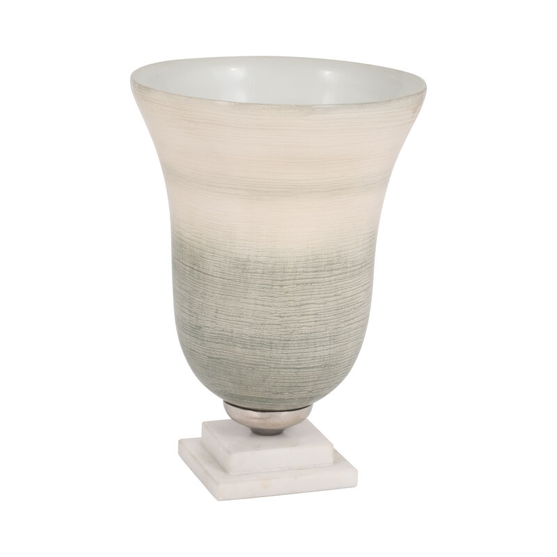 Glass 12" Vase on Marble Base image number 2