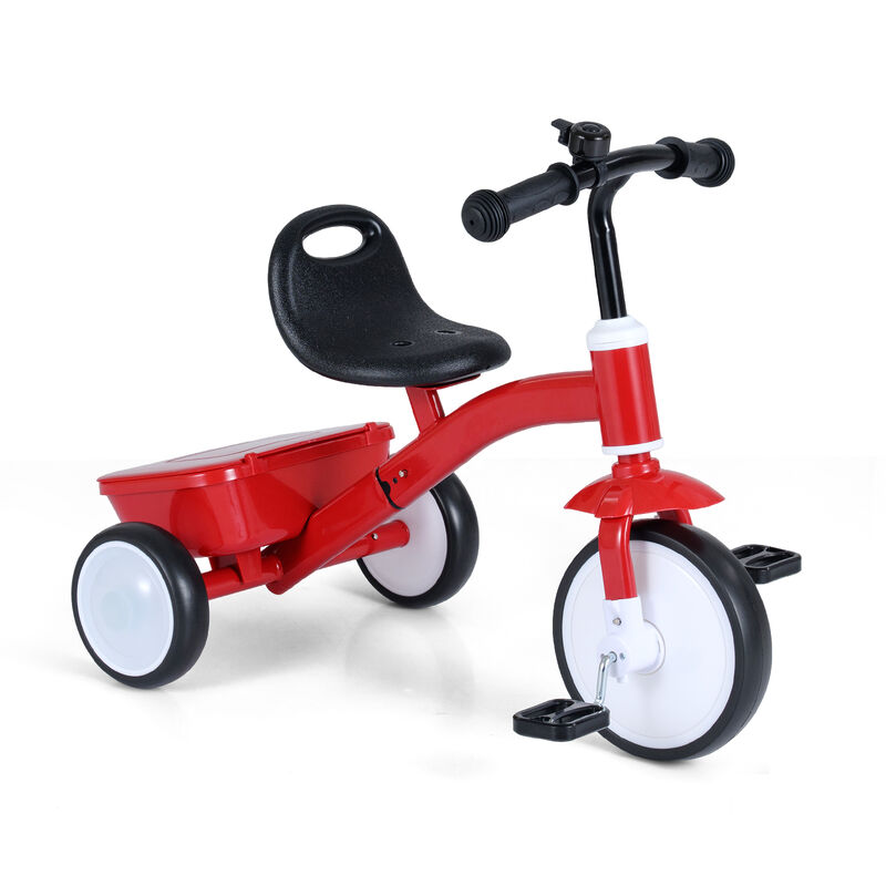 Kids Tricycle with Light Up Wheels and 4 Level Adjustable Seat image number 0