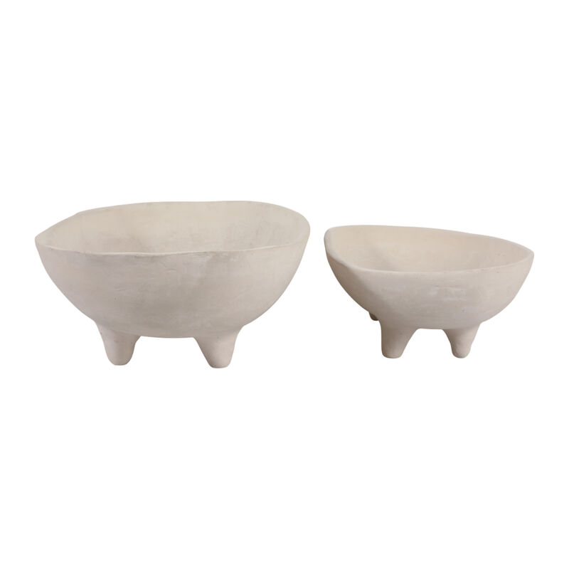 Paper Mache Footed Oval Bowls image number 5