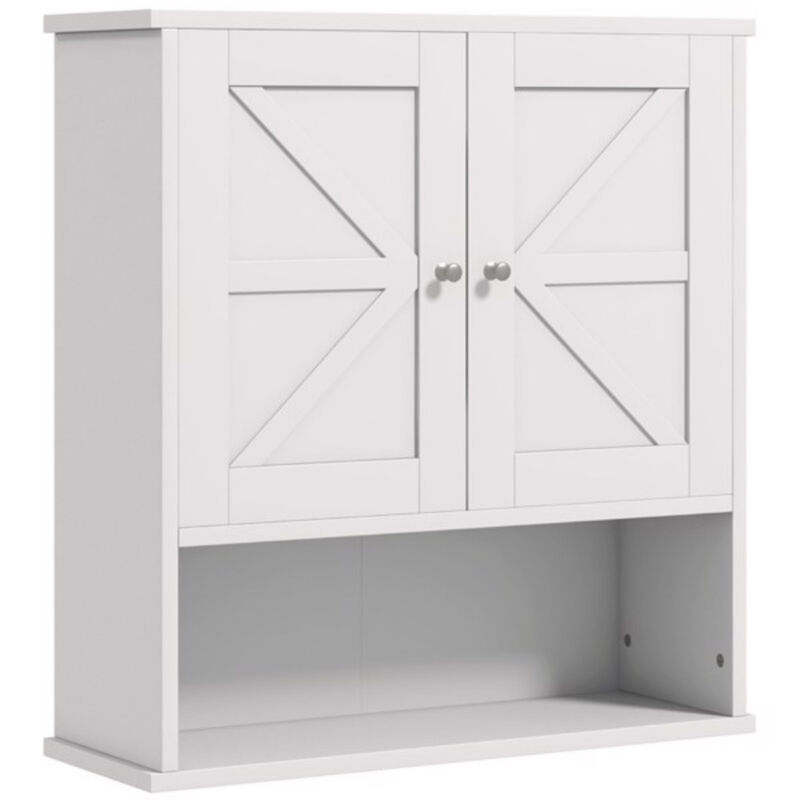Wall Mounted Bathroom Cabinet with Doors for Storage and Organization