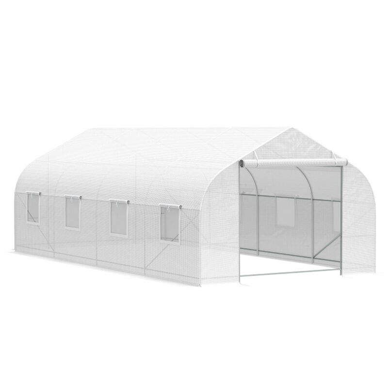 Large Walk-In Greenhouse with Ventilation Windows & Zippered Doors