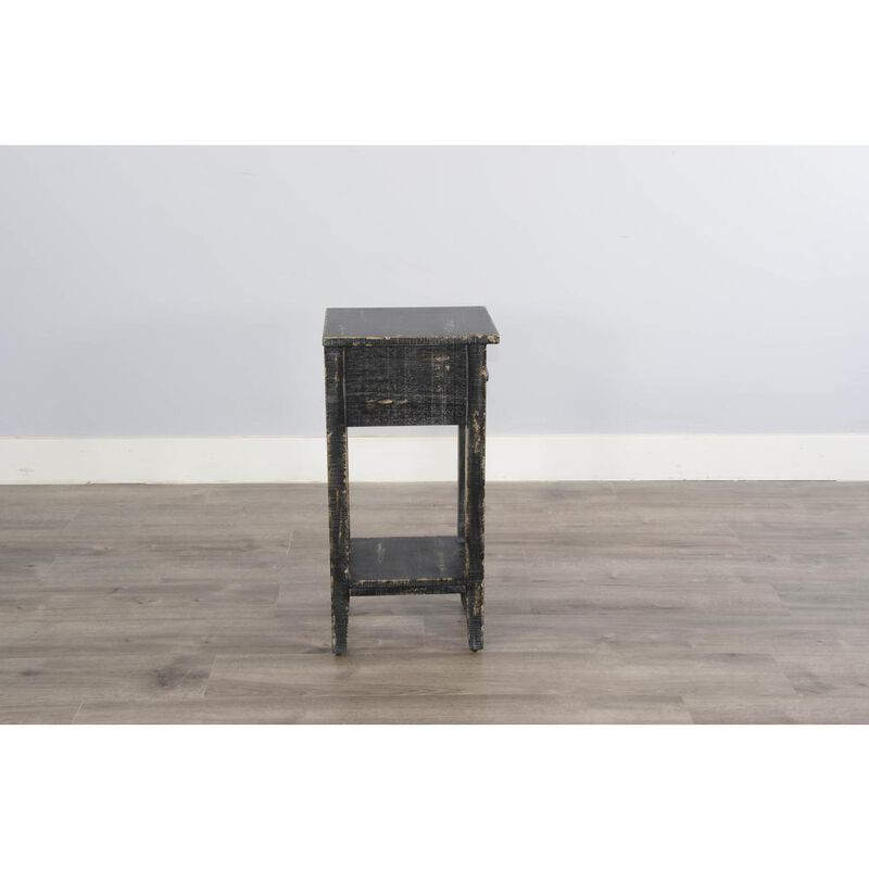 Sunny Designs Black Sand Chair Side Table
