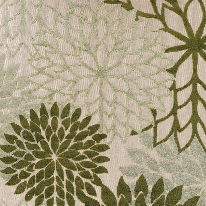 HomeRoots 9' X 12' Ivory And Green Floral Indoor Outdoor Area Rug image number 3