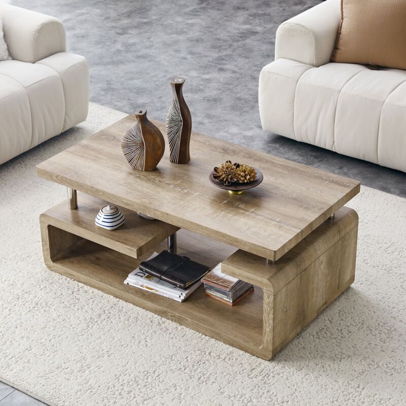 Petcon Three-Tier MDF Coffee Table image number 2