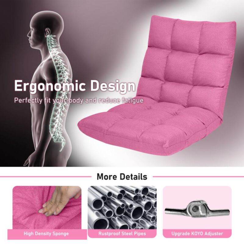 Hivvago 14-Position Adjustable Folding Lazy Gaming Sofa image number 7