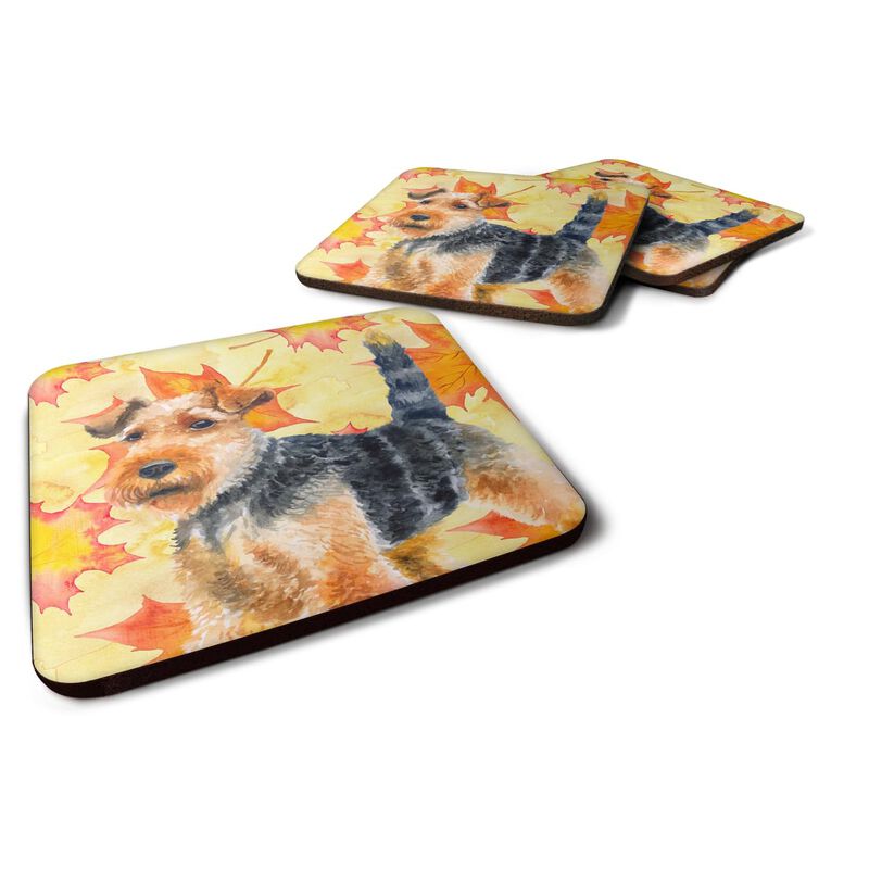 Caroline's Treasures Welsh Terrier Fall Decorative coasters, Multicolor