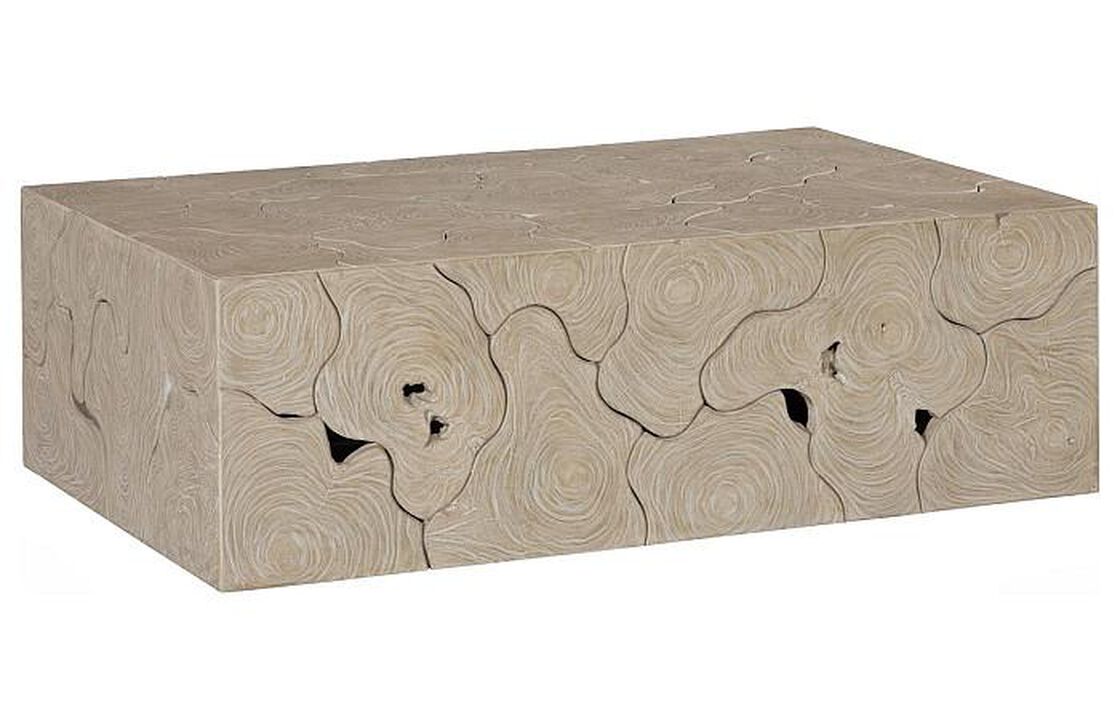 Teak Slice Rectangle Coffee Table