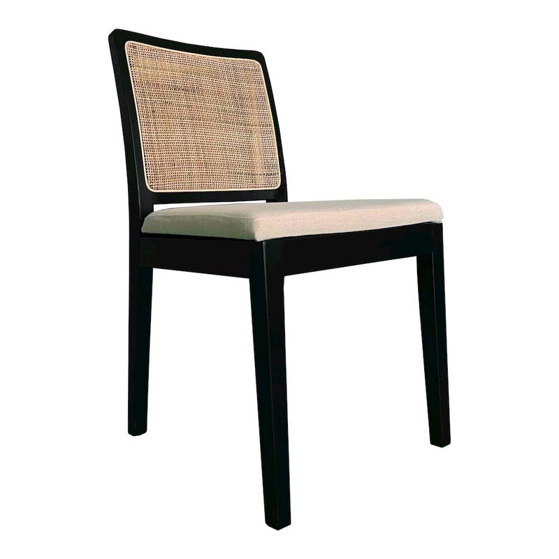 Starlight Canyon Home Black Dining Chairs Set of 2, Modern Chairs Dining Table with Cotton Upholstery image number 3