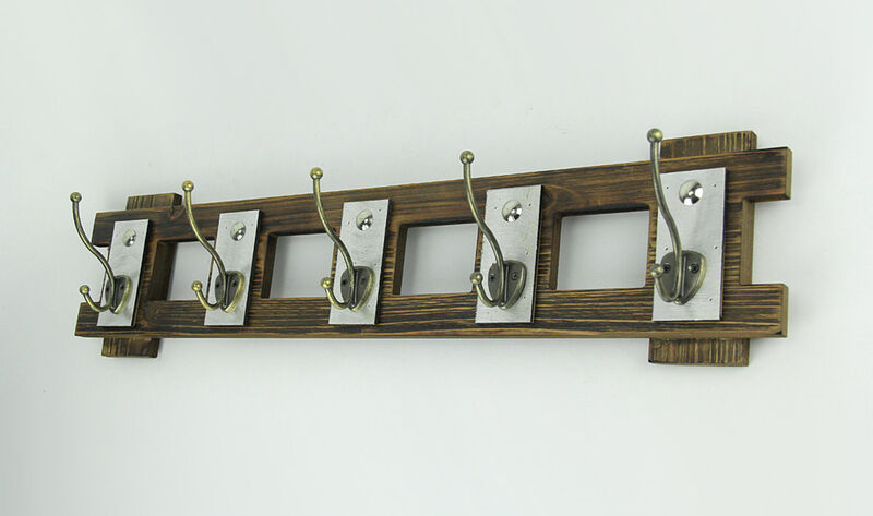Rustic Contemporary Cutout Wood Hat Hook Wood Wall Hanging image number 1