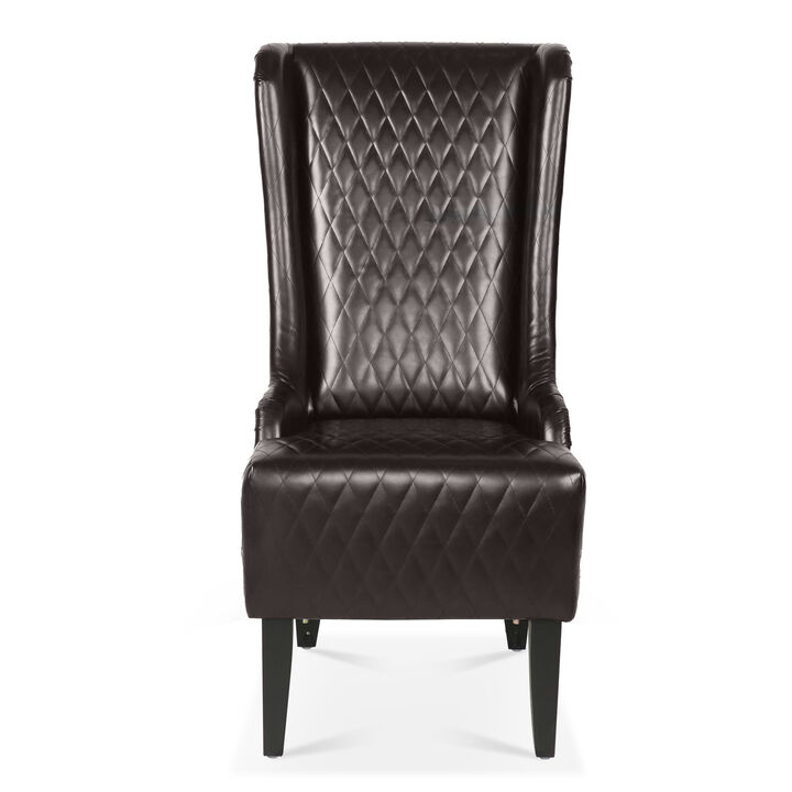 Montzi  Faux Leather Accent Chair