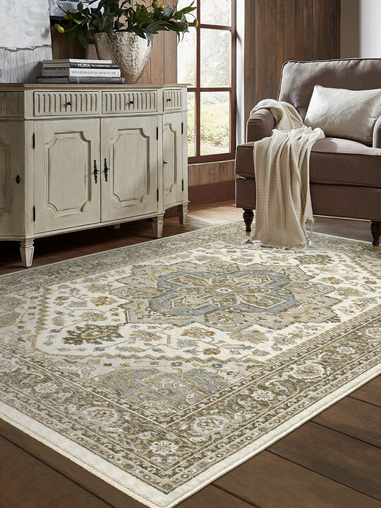 Maharaja 2'3" x 7'6" Ivory Rug
