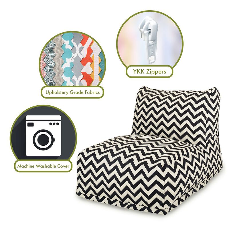 Majestic Home Goods Chair Lounger Chevron Black