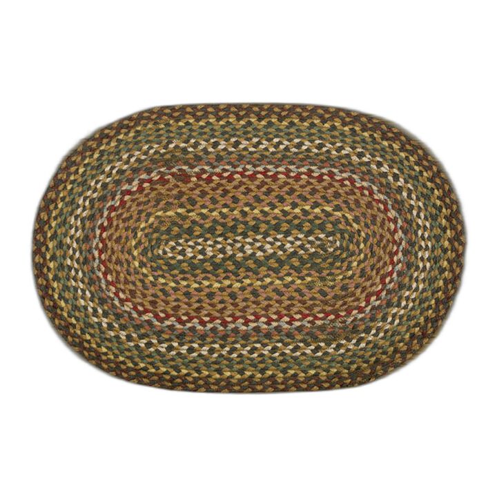 Earth Rugs C-51 Fir Ivory Oval Braided Rug 3 Feet X 5 Feet