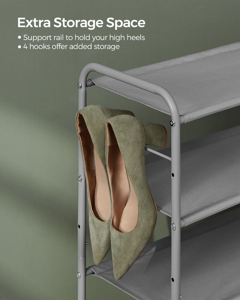 2 Tier Shoe Organizer Holds up to 12 Pairs of Shoes