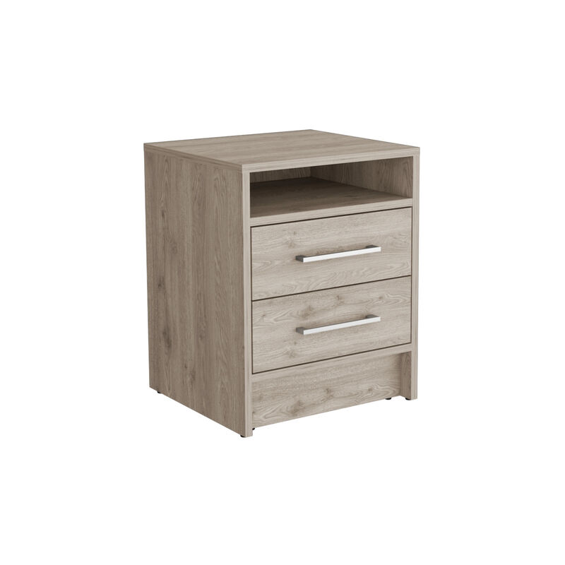 Streamdale Eter Nightstand, Superior Top, Two Drawers - Light Gray image number 8