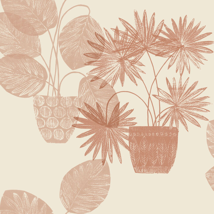Aida Pink Potted Plant Wallpaper