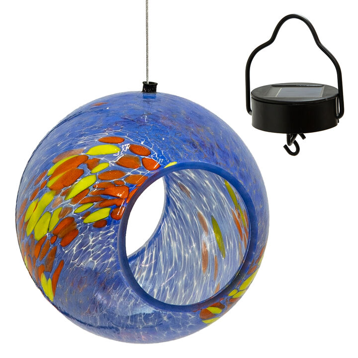 Glass Fly-Through Bird Feeder Solar