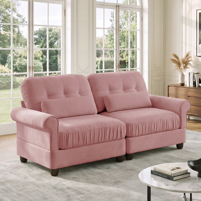 Septex Mid Century Modern Chenille Loveseat Sofa image number 2